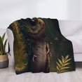 thumbnail image 3 of Disketp Cute Leaf Animal Flannel Blankets - Thick and Warm Blanket for Winter, Soft Fuzzy Plush King Blanket for All Seasons80"x60", 3 of 6