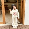 thumbnail image 2 of Shadoumai Girls Winter Outfits Kids Fashionable Casual Hoodie Sweatshirt With Pants Tracksuit Set For Daily School Outdoor Wear Back to School Outfits, 2 of 5