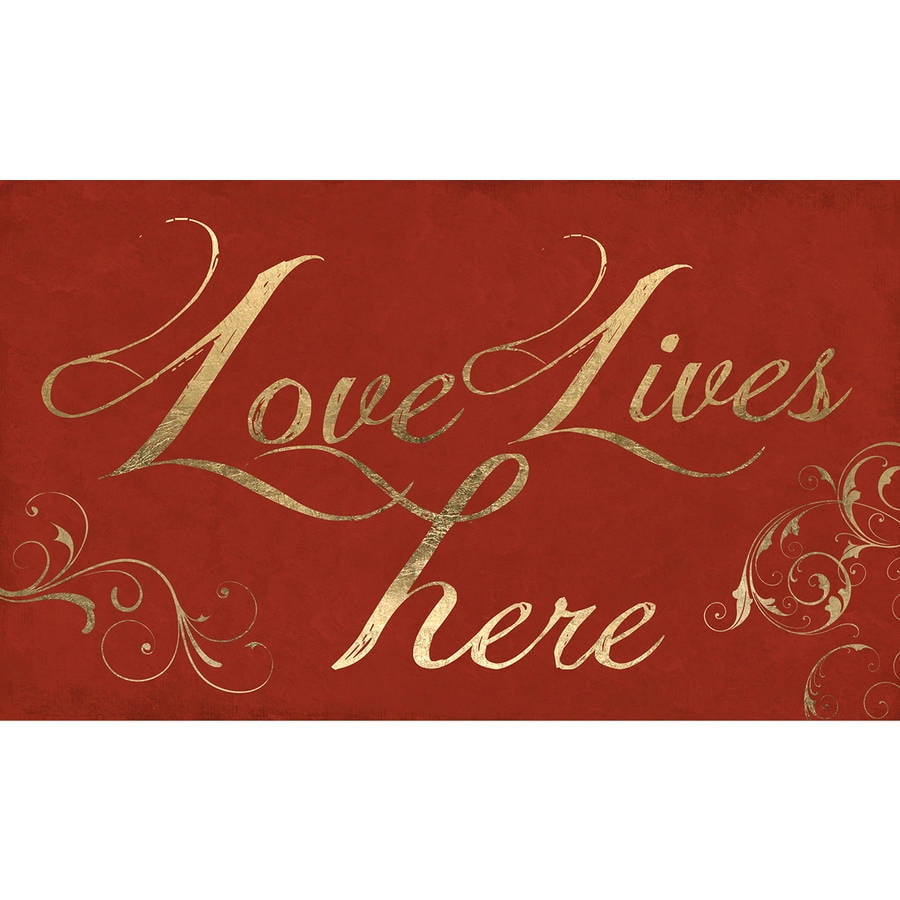 NEW!~Black Wood Word Art Sign~"LOVE LIVES HERE"~Stand~Home Decor~Picture/Plaque 