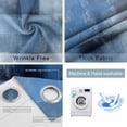 thumbnail image 4 of Blue Blackout Curtains for Bedroom/Living Room, Thermal Insulated Kitchen Curtains, Ombre Oil Painted Retro Abstract Art Modern Grommet Darkening Window Treatment Drapes 27.5"x39"x2, 4 of 8