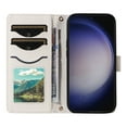 thumbnail image 6 of Allytechgroup For Samsung Galaxy S25 Case Wallet, Premium PU Leather Cards Slots Hand Wrist Shoulder Strap Flip Cover Stand Protective Phone Case for Samsung Galaxy S25, White, 6 of 7
