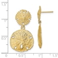 thumbnail image 3 of FJC Finejewelers 14k Yellow Gold Double Sand Dollar Dangle Earringstext, 3 of 3