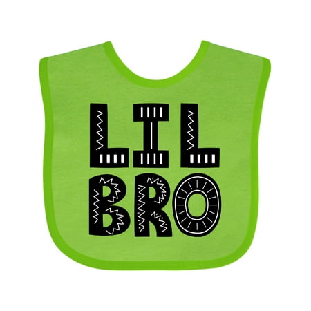 

Inktastic Little Brother Lil Bro Boys Outfit Gift Baby Boy Bib