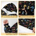 thumbnail image 5 of Game Controller Black Pattern Double-Sided Sherpa Fleece Wearable Blanket Hoodie, Oversized Thick Fuzzy Pullover with Giant Pocket for Women & Men, 5 of 5