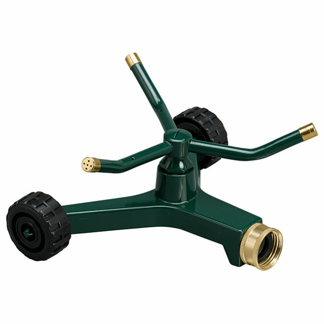 Sprinkler Orbit de 3 brazos de metal con base entre ejes