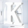 thumbnail image 2 of LAICAIW 6 Inch White Wood Letters, Unfinished Wood Letters for Wall Decor Decorative Standing Letters Slices Sign Board Decoration for Craft Home Party Projects (K), 2 of 7