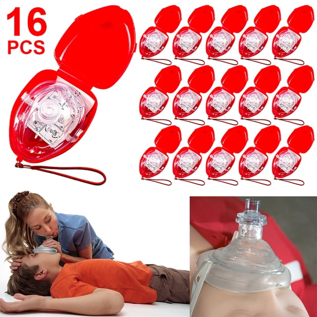 Máscara Respiración CPR Con Válvula Unidireccional Máscaras Artificial Reutilizables