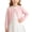 Pink, variant on Girls Bolero Cardigan Cropped Shrug One Button Ruffle Trim Long Sleeve Party Sweater for Kids Purple Size 6