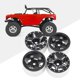 thumbnail image 4 of 4 piezas de aleación de aluminio, de rueda trasera, bujes de rueda para Axial SCX24 90081 1:24 RC, io de repuestos de camiones sobre or Negro Baoblaze Eje de rueda de coche RC, 4 of 8