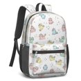 thumbnail image 2 of Unicorn and Cat White Pattern 17" Waterproof Oxford School Backpacks for Teens, S-Shape Padded Straps, for School, Travel, Hiking, Camping, 2 of 5