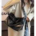 thumbnail image 3 of Kukuzhu Hobo Bag for Women PU Leather Shoulder Crossbody Bag Soft Purse Handbag Slouchy Large Totes Retro Top Handle Bag, 3 of 7