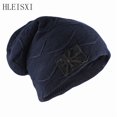 thumbnail image 2 of Bonnets d'Hiver Chauds pour Hommes, Marque de Mode, Bonnet Tricoté, Unisexe, Rouge 55-62cm, 2 of 6