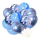 thumbnail image 4 of 5 Piezas de Globo de + 5 Piezas de Globo Metálico + 5 Piezas de Globo de Papel de Confeti Azul, 4 of 7