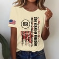 thumbnail image 2 of YVNAURA Women's 250th Anniversary USA Shirt Under $15 1776-2026 Retro American Flag Graphic Tee Short Sleeve Independence Day Top Patriotic Casual Summer T Shirt, 2 of 6