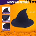 thumbnail image 3 of Women's Knitted Witch Hat, Wool Blend Pointed Spire Cap with Wide Brim, Fall Fashion Beanie for Everyday Wear, Halloween Cosplay & Masquerade (Navy Blue), 3 of 7