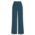 thumbnail image 4 of Cmfcve Woman's Wide Leg Pants Pull On Stretchy Work Dress Pants High Waisted Business Casual Trousers, 4 of 7