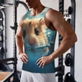 thumbnail image 5 of KLL Cute Swimming Guinea Pig Print Men's Muscle Gym Workout Stringer Tank Tops Bodybuilding Fitness T-Shirts Tank Tops Men-3X-Large, 5 of 7