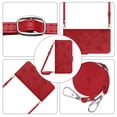thumbnail image 6 of Wallet Case for iPhone 16, Wrist Strap & Shoulder Strap PU Leather Case, Pattern Kickstand Magnetic Clasp Folio Flip Cover for iPhone 16 Flip Case with Card Holder - Red, 6 of 9