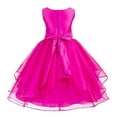 thumbnail image 3 of Ekidsbridal Asymmetric Ruffled Organza Sequin Flower Girl Dress Pageant Ballroom Gown 012s 6, 3 of 3