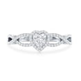 thumbnail image 5 of Rosec Jewels Lab Created Diamond Heart Engagement Ring with Halo, EF-VS Grade - Ready to Gift, 925 Sterling Silver, US 4.00, 5 of 9