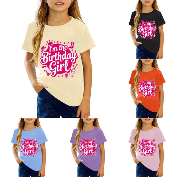 Toddler Girls Short Sleeve Shirts Casual Graphic Tee Shirt with Fashion Print Cute Shirts Size 3-4T ,Beige