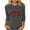 Dark Gray, variant on Fall Fashion Must Haves Women's Heart Print Design Ribbed Knit Blouse 3/4 Sleeve Round Neck Soft Top Tees Tshirts Women Fall Clothes