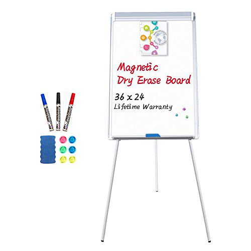 Details about   36"x 24" Utility Magnetic Flipchart Classroom Tripod Easel White Board Dry Erase 