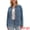 Gray Blue, variant on Women's Long Sleeve Button Down Pockets Western Denim Jacket 2XL Gray Blue