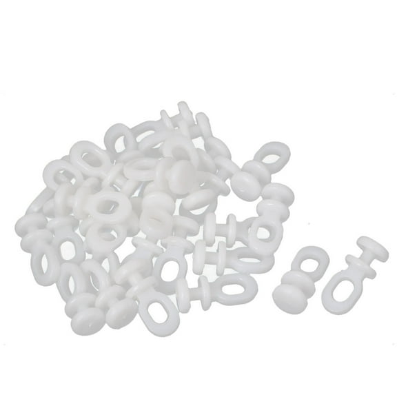 Uxcell Window Plastic Curtain Track Rollers Carrier Wheels White 22 x 10mm 30pcs