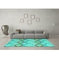 thumbnail image 3 of Ahgly Company Indoor Rectangle Southwestern Turquoise Blue Country Area Rugs, 5' x 7', 3 of 4