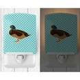 thumbnail image 2 of Caroline's Treasures BB8041CNL Silver Bantam Duck Blue Check Ceramic Night Light, 6x4x3", multicolor, 2 of 2