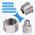 thumbnail image 3 of Adaptador de conexión de tubería de acero inoxidable 304 Uxcell, reductor de 1/2" NPT hembra a 3/8" NPT macho, 3 of 6