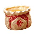 thumbnail image 2 of Baoblaze Blessed Bag Flower Pot Bookshelf Shop Hotel Home New Year Spring Flower Vase Golden 12cmx9cm, 2 of 8