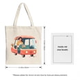 thumbnail image 3 of Stylish Canvas Tote Bag with Vibrant Orange and Pink Splash Design - Perfect for Shopping Travel and Parties, 3 of 4