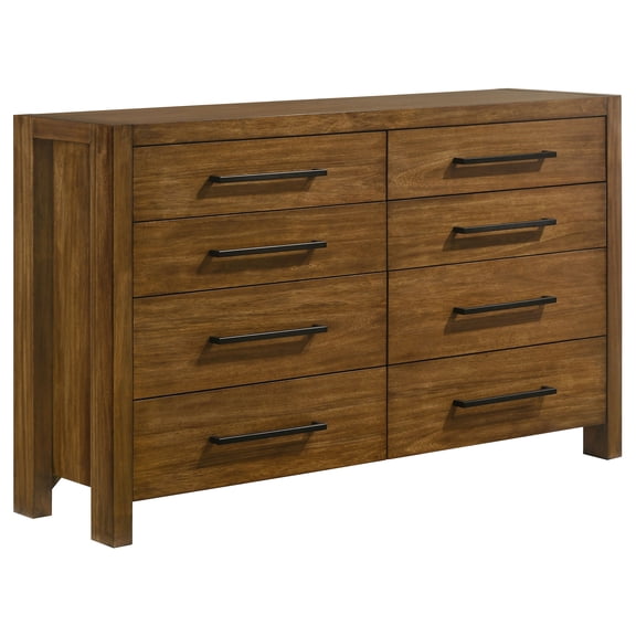 Coaster Adderley 8-Drawer Bedroom Dresser Cabinet, Warm Brown