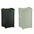 thumbnail image 1 of Suncast Trash Hideaway Outdoor Patio 33 Gallon Trash Can Bin, 1 Java and 1 Taupe, 1 of 7