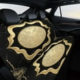 thumbnail image 4 of Black Gold Marble Car Rear Seat Cover, Suitable for Automobiles SUV、 General Motors Back Seat Protectors for Cars, Trucks, 4 of 6