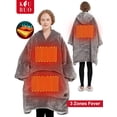 thumbnail image 2 of Sudadera con capucha y manta portátil con calefacción eléctrica KFUBUO, 2 of 7