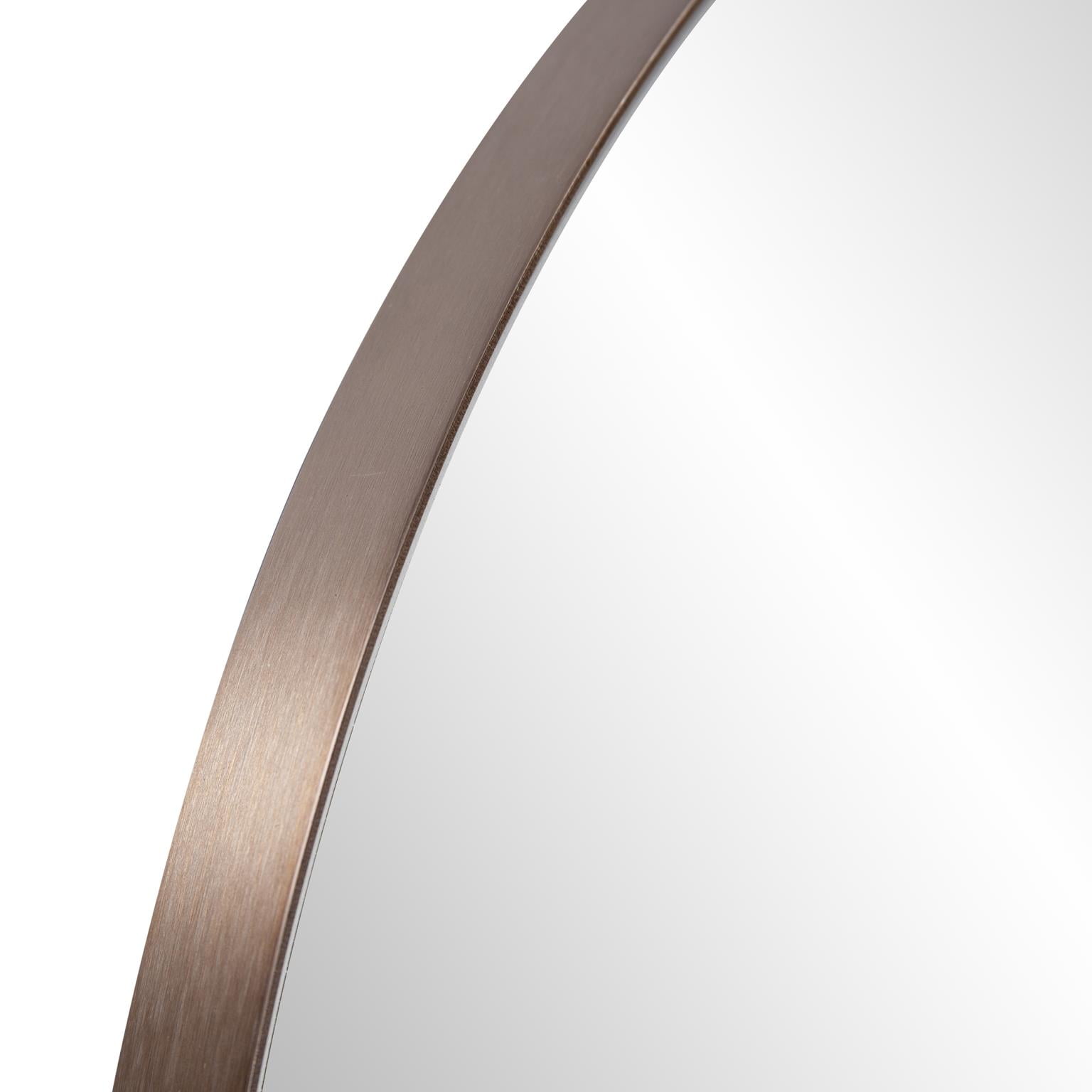 Tyler Dillon Stainless Steel Framed Wall Mirror, Van Buren Collection