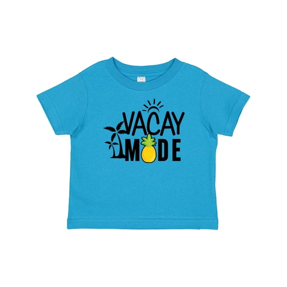 Inktastic Vacay Mode with Palm Trees Sun and Pineapple Boys or Girls Baby T-Shirt
