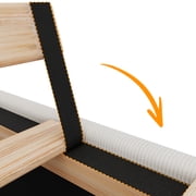 Wingback Bedframe, Corduroy Upholstered Bed Frame, No Box Spring Needed, Solid Wooden Slats, Noise Free