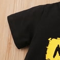 thumbnail image 5 of Toddler Boy Clothes 3 Years Toddler Boys Summer Short Outfit Sets 4 Years Short Sleeve Letter Prints Tops Elastic Shorts 2PCS Set Black, 5 of 8