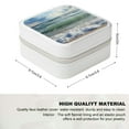 thumbnail image 2 of Autua Waves Travel Jewelry Box Organizer for Necklace, Ring, Earring - Compact Size, Multiple Storage Spaces, Zipper Closure - Mother's Day Gift White, 2 of 5