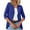 Blue, variant on Ladies Fashion Casual Solid Color Three Quarter Sleeve Sleeve Cardigan Short Small Coat Tunic Cardigans for Women with Pockets Women S Sweaters