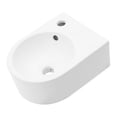 thumbnail image 6 of JERFIT 13x10.44 Inch Wall Mount Ceramic Bathroom Sink, White Rectangular Vessel Vanity Basin with Single Faucet Hole, Floating Design for Modern Space Saving, 6 of 8