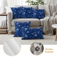 thumbnail image 6 of Blue Snowflake Christmas Outdoor Pillow Covers 20"x20" Set of 2, Waterproof Throw Pillow Covers for Patio Furniture, Winter Xmas Snowflake Decorative Cushion Pillowcases for Garden Porch Couch Sofa, 6 of 9