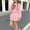 Pink, variant on Amidoa Girls 2 Piece Outfits Summer Clothes Solid Color Cute T-Shirt and Casual Shorts Kids Clothing Sets Green Size 6