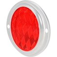 thumbnail image 2 of Grand General 80816 Red 3” Round Reflector with Aluminum Base for Trucks, Towing, Trailers, RVs and Buses, 1 Pack, 2 of 2