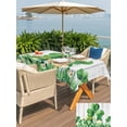 thumbnail image 4 of St. Patrick's Day Outdoor Tablecloth - 54x80 Inch Rectangle Dining Table Cover, Lucky Shamrock Watering Can Gnomes Daisy Wood Waterproof Outdoor Table Cloth with Umbrella Hole & Zipper for Patio, 4 of 7