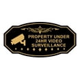 thumbnail image 5 of Victorian Property Under 24Hr Video Surveillance (Camera) Sign (Black /Gold) - Small, 5 of 5